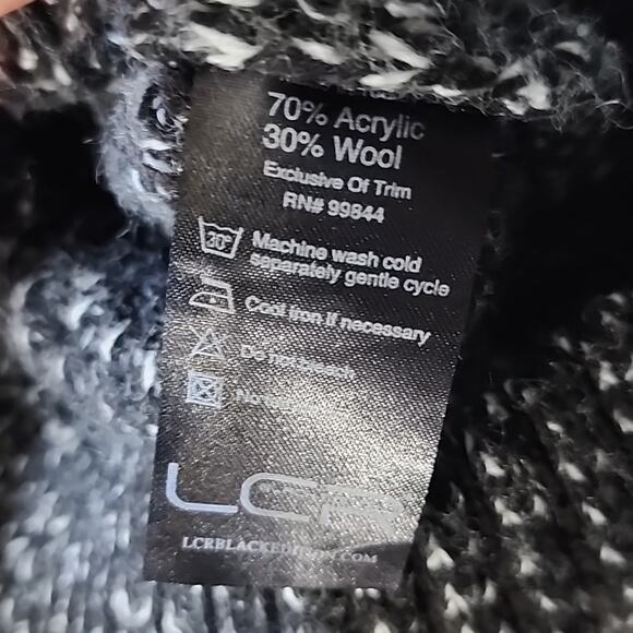 LCR 89 Black Edition Knit Sweater Full Zip Jacket Mens Size XXL - Picture 10 of 10